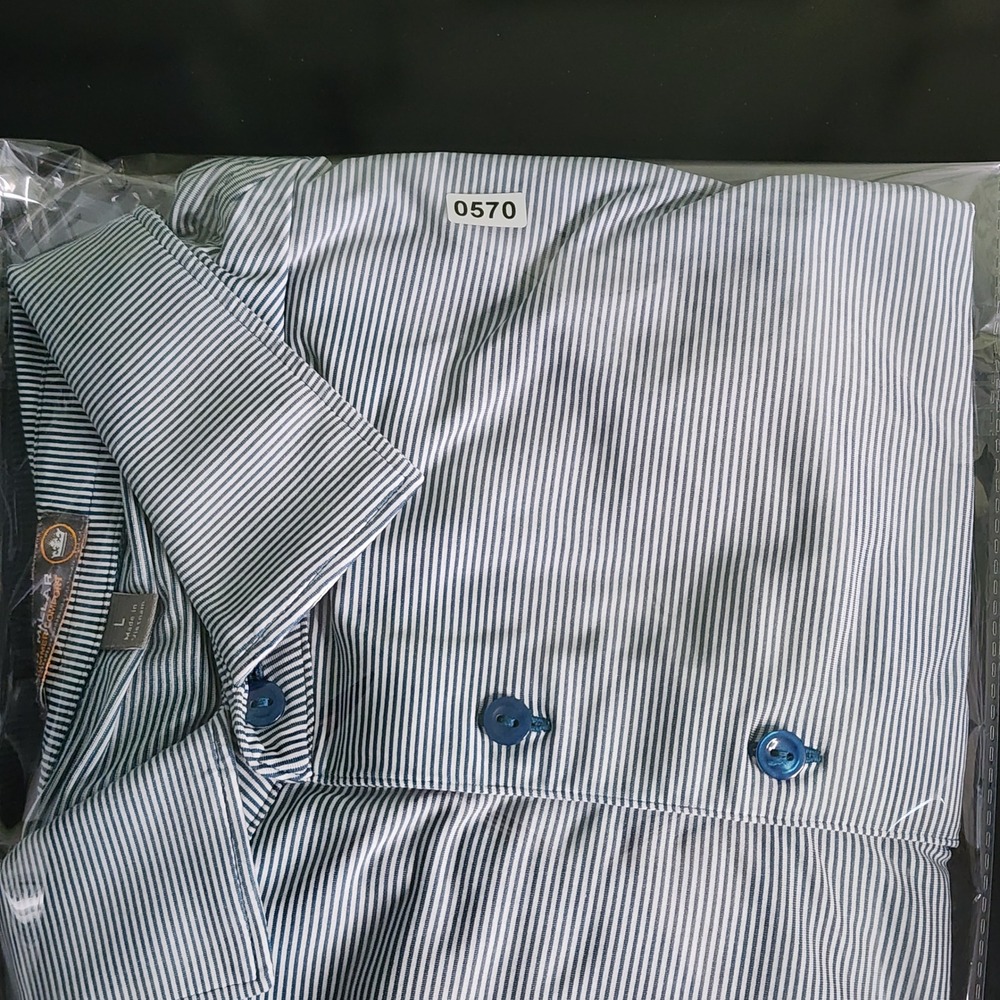 Peter Millar Polo Shirt Mens Large Striped Summer Comfort Golf Top Excellent - Picture 12 of 12